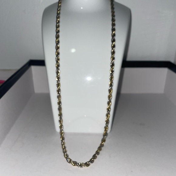 BRAND NEW PURE SILVER GOLD TONE ROPE CHAIN‼️ - Picture 3 of 14